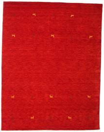  190X240 Gabbeh Loom Two Lines Rug - Rust Red Wool