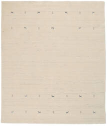  240X290 Large Gabbeh Loom Two Lines Rug - Off White Wool