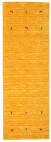  Wool Rug 80X250 Gabbeh Loom Two Lines Yellow Runner
 Small