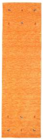 Teppichläufer 80X300 Einfarbig Gabbeh Loom Two Lines - Orange