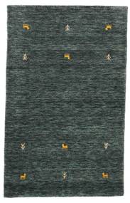Gabbeh Loom Two Lines 100X160 Pequeno Cinza Escuro/Verde Tapete Lã