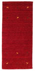  Wool Rug 80X200 Gabbeh Loom Two Lines Red Runner
 Small