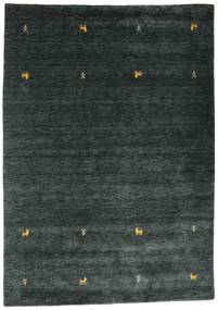 Gabbeh Loom Two Lines 160X230 Cinza Escuro/Verde Tapete Lã