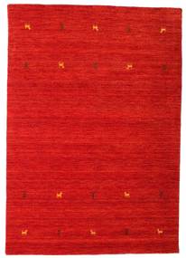  Wool Rug 140X200 Gabbeh Loom Two Lines Rust Red Small