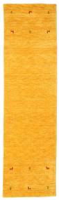  Wool Rug 80X300 Gabbeh Loom Two Lines Yellow Runner
 Small
