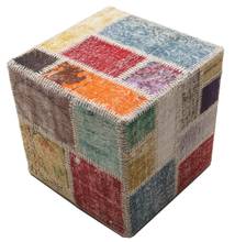 50X50 絨毯 パッチワーク Stool Ottoman プーフ オリエンタル 正方形 (ウール, トルコ) Carpetvista