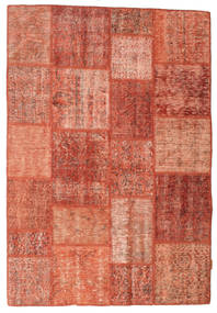 Patchwork Teppich 140X203 Orange/Rot Wolle, Türkei Carpetvista