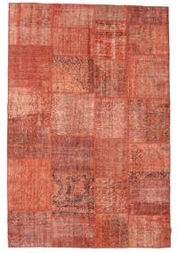 198X296 Patchwork Teppich Moderner Rot/Orange (Wolle, Türkei) Carpetvista