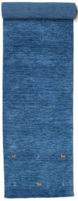  Wool Rug 80X400 Gabbeh Loom Two Lines Blue Runner
 Small