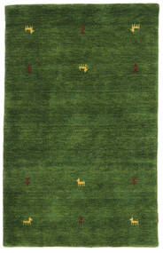  100X160 Small Gabbeh Loom Two Lines Rug - Green Wool