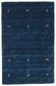  100X160 Small Gabbeh Loom Two Lines Rug - Dark Blue Wool