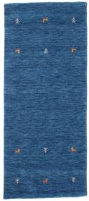  Wool Rug 80X200 Gabbeh Loom Two Lines Blue Runner
 Small