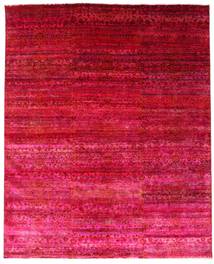  244X300 Abstract Large Sari Pure Silk Rug Silk, Carpetvista