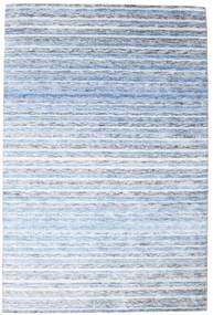  202X304 Bamboo Silk Handloom Rug Light Blue/Grey India Carpetvista