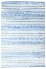 202X304 Bambus Seide Handloom Teppich Moderner Hellblau (Wolle, Indien) Carpetvista