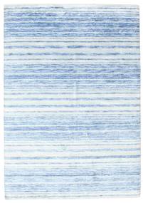 164X234 Bamboo Silk Handloom Rug Modern Light Blue ( India) Carpetvista