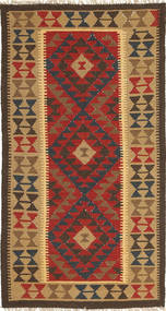 Kilim Maimane Rug 102X197 Brown/Orange Wool, Afghanistan Carpetvista