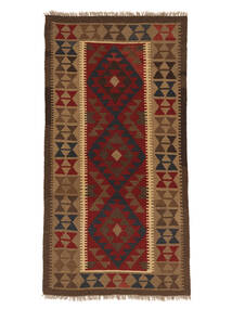 Kilim Maimane Rug 100X199 Black/Brown Wool, Afghanistan Carpetvista