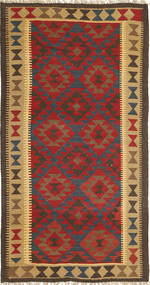 Kilim Maimane Rug 103X196 Brown/Red Wool, Afghanistan Carpetvista
