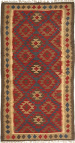 100X195 絨毯 オリエンタル キリム マイマネ 茶色/オレンジ (ウール, アフガニスタン) Carpetvista