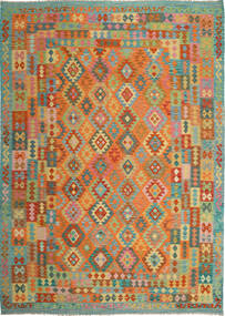  245X341 Large Kilim Afghan Old Style Rug Wool, Carpetvista