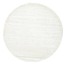 Eleganza Ø 300 Large Natural White Plain (Single Colored) Round Rug