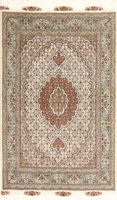 Täbriz 50 Raj Teppich 100X150 Beige/Braun Wolle, Persien/Iran Carpetvista