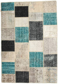 Patchwork Rug 160X230 Beige/Teal Wool, Turkey Carpetvista