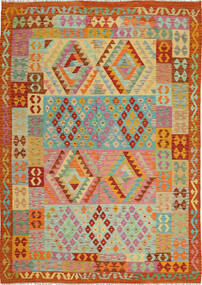  Orientalischer Kelim Afghan Old Stil Teppich 180X253 Wolle, Afghanistan Carpetvista