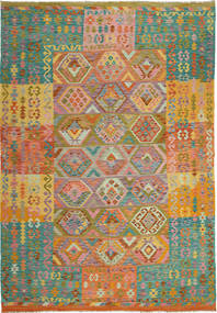  Kilim Afegão Old Style Tapete 210X301 Lã Carpetvista