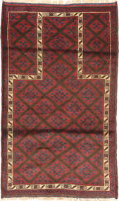 83X140 絨毯 オリエンタル バルーチ レッド/茶色 (ウール, アフガニスタン) Carpetvista