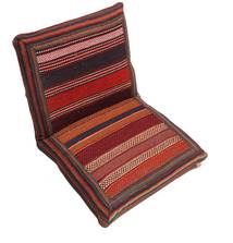 60X110 Kelim Sitzkissen Sitzpouf Teppich Orientalischer (Wolle, Persien/Iran) Carpetvista