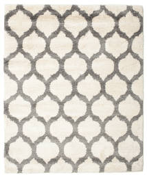 Berber Shaggy Illusia 200X200 オフホワイト/グレー 円形 正方形 絨毯