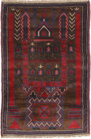 Belutsch Teppich 83X135 Dunkelrot/Rot Wolle, Afghanistan Carpetvista