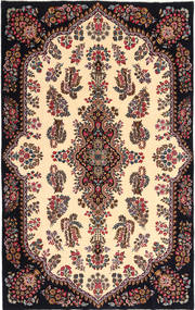  146X236 Floral Small Kerman Rug Wool, Carpetvista