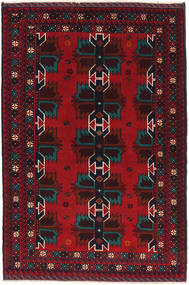 86X134 絨毯 バルーチ オリエンタル ダークレッド/レッド (ウール, アフガニスタン) Carpetvista
