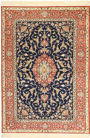  Isfahan Fio De Seda Tapete 108X156 Persa Pequeno Carpetvista