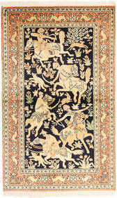 94X156 Kashmir Pure Silk Pictorial Rug Oriental (Silk, India) Carpetvista