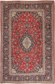 Tapete Kashan 198X304 Vermelho/Vermelho Escuro (Lã, Pérsia/Irão)