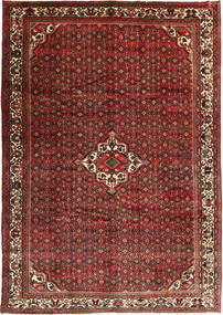 Hosseinabad Teppe 253X358 Brun/Rød Stort Ull, Persia/Iran Carpetvista