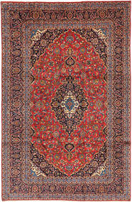 Keshan Tæppe 246X378 Rød/Mørkerød Uld, Persien/Iran Carpetvista
