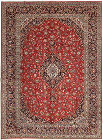 Tapis Kashan 298X406 Rouge/Marron Grand (Laine, Perse/Iran)