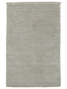Handloom Fringes 100X160 小 グリーン/グレー 単色 ウール 絨毯