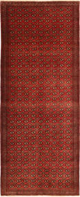 Turkaman Vloerkleed 157X391 Tapijtloper Rood/Bruin Wol, Perzië/Iran Carpetvista