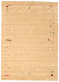  160X230 Gabbeh Loom Frame Teppich - Beige Wolle