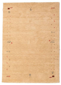  140X200 Pequeno Gabbeh Loom Frame Tapete - Bege Lã
