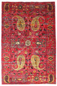 Vega Sari Silk 200X300 レッド/ベージュ シルクカーペット 絨毯