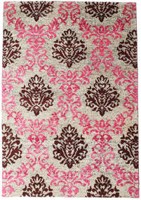 Jardine 160X230 ピンク/バーガンディレッド シルクカーペット 絨毯
