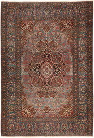  Oosters Isfahan Antiek Vloerkleed 138X207 Bruin/Rood Wol, Perzië/Iran Carpetvista