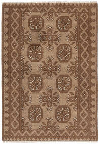  68X114 Medaillon Klein Afghan Fine Teppich Wolle